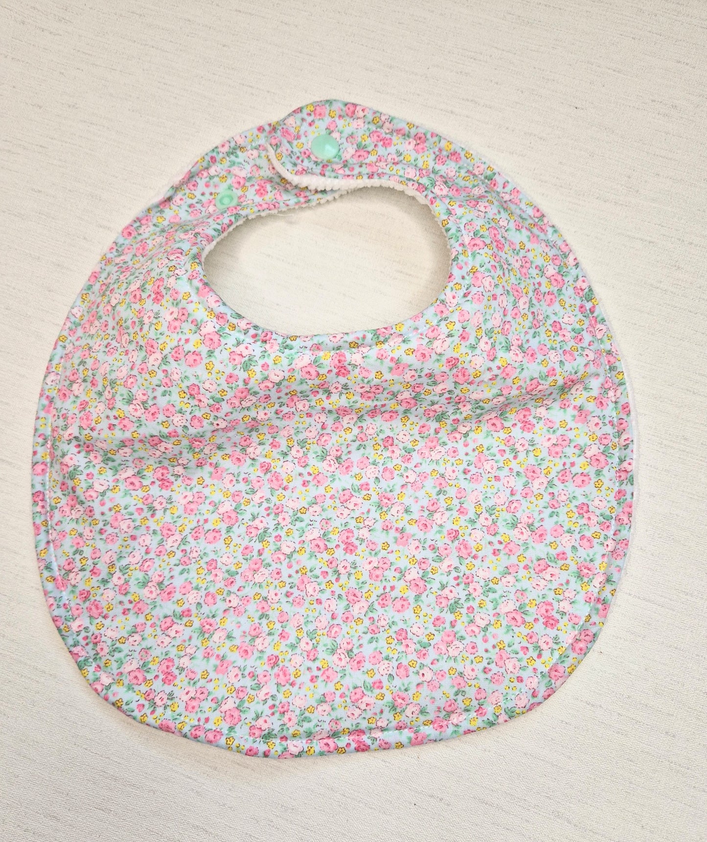 Pastel floral dribble bib