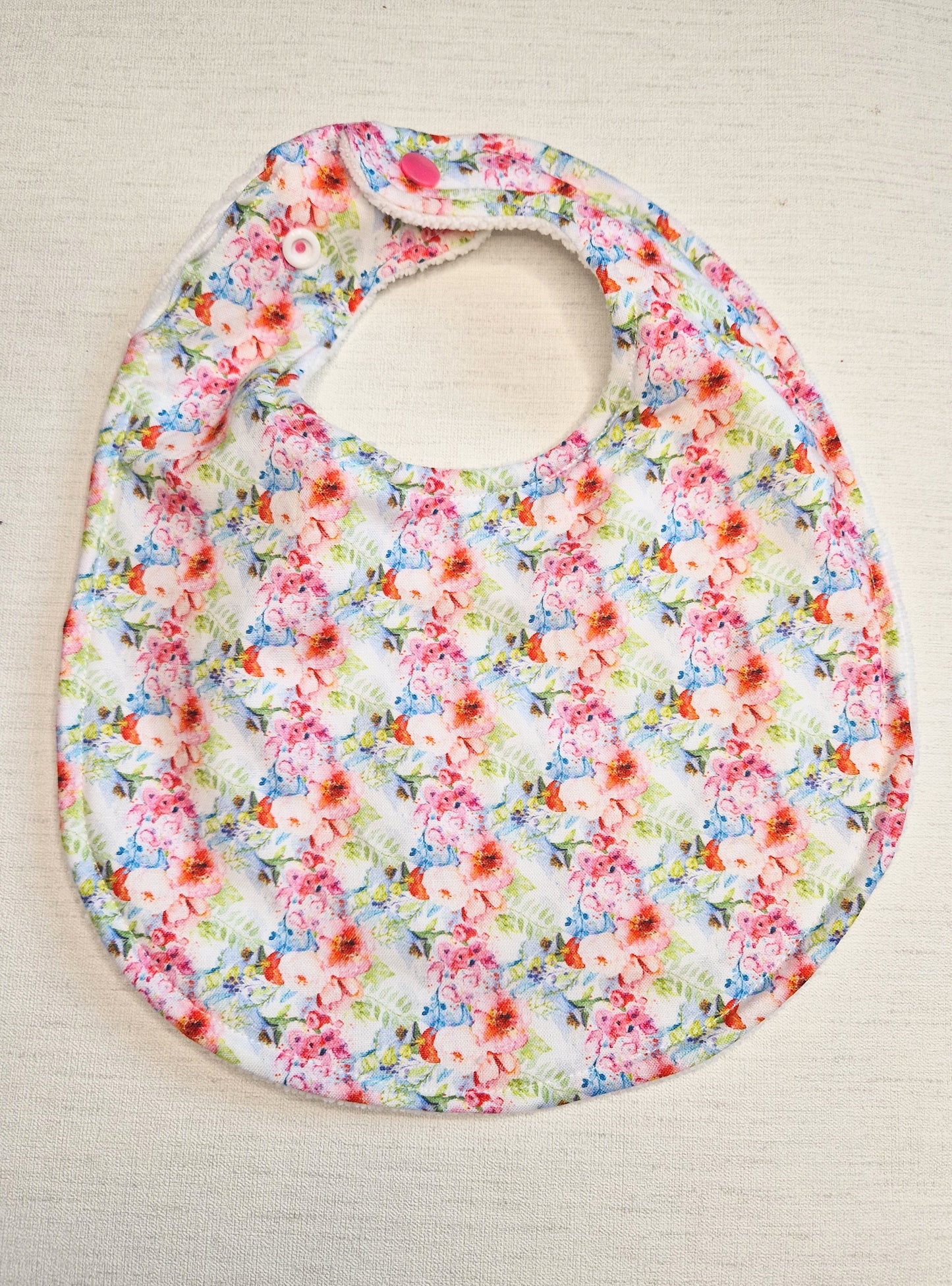 Spring blossom dribble bib