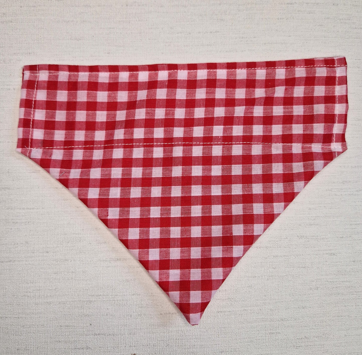 Red gingham dog bandana