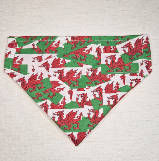 Welsh flag dog bandana