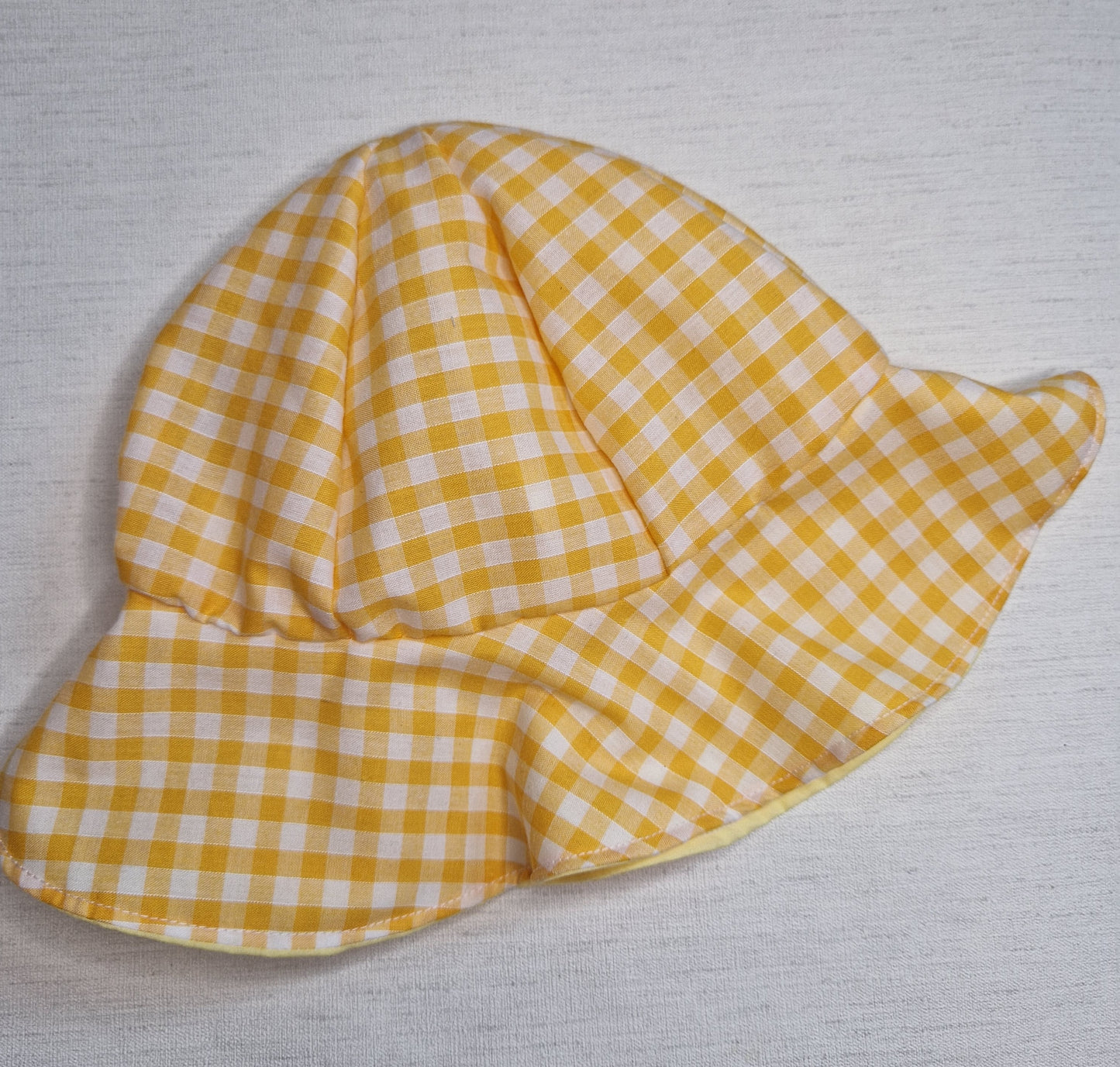 Sunshine yellow gingham sunhat