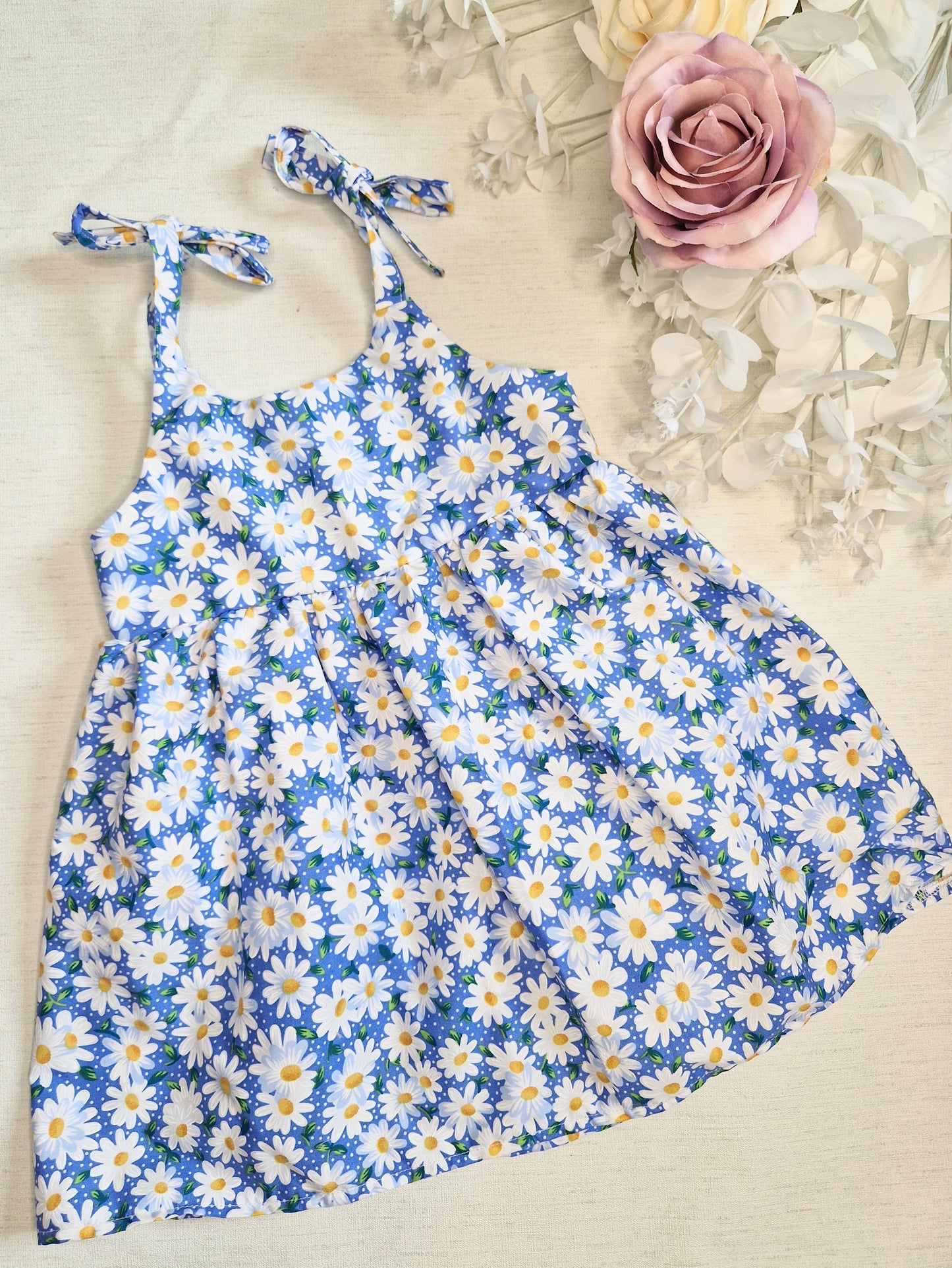 Summer blue daisy roiya dress