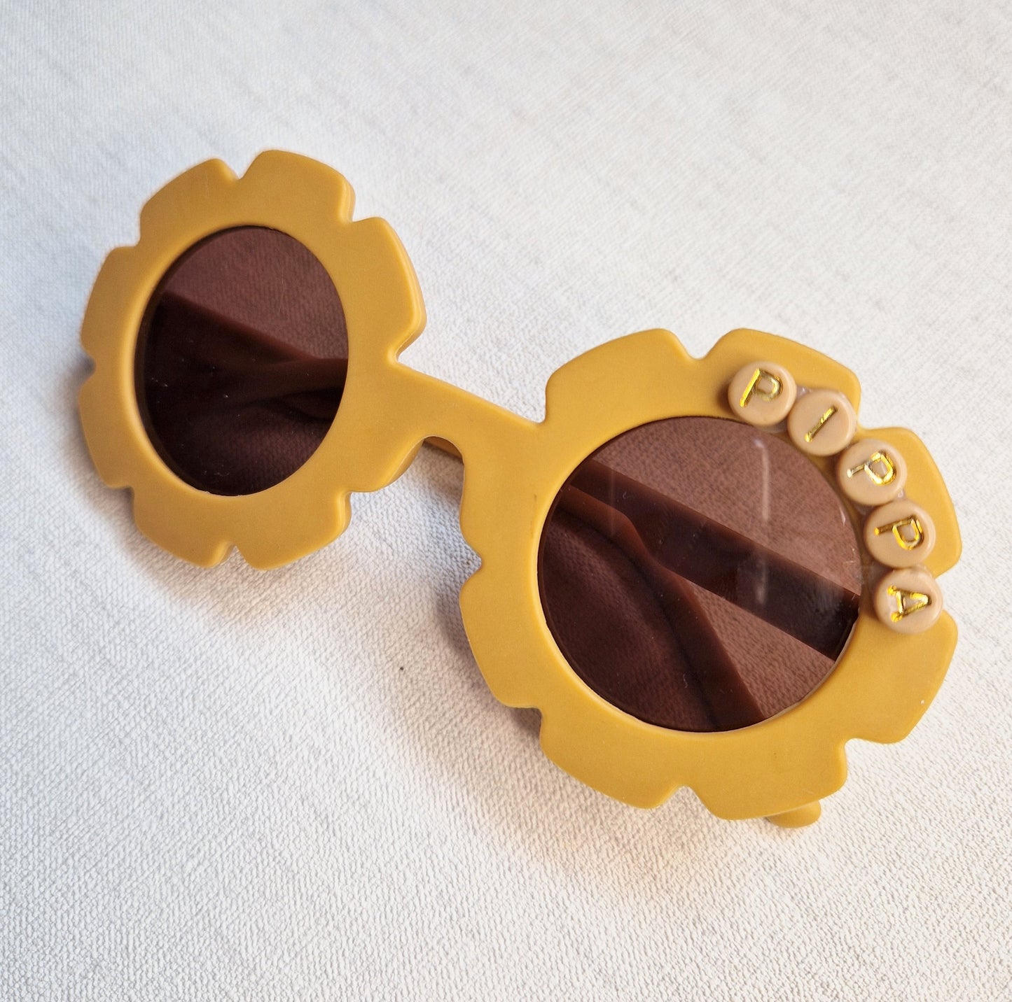 Mustard childrens flower sunglasses