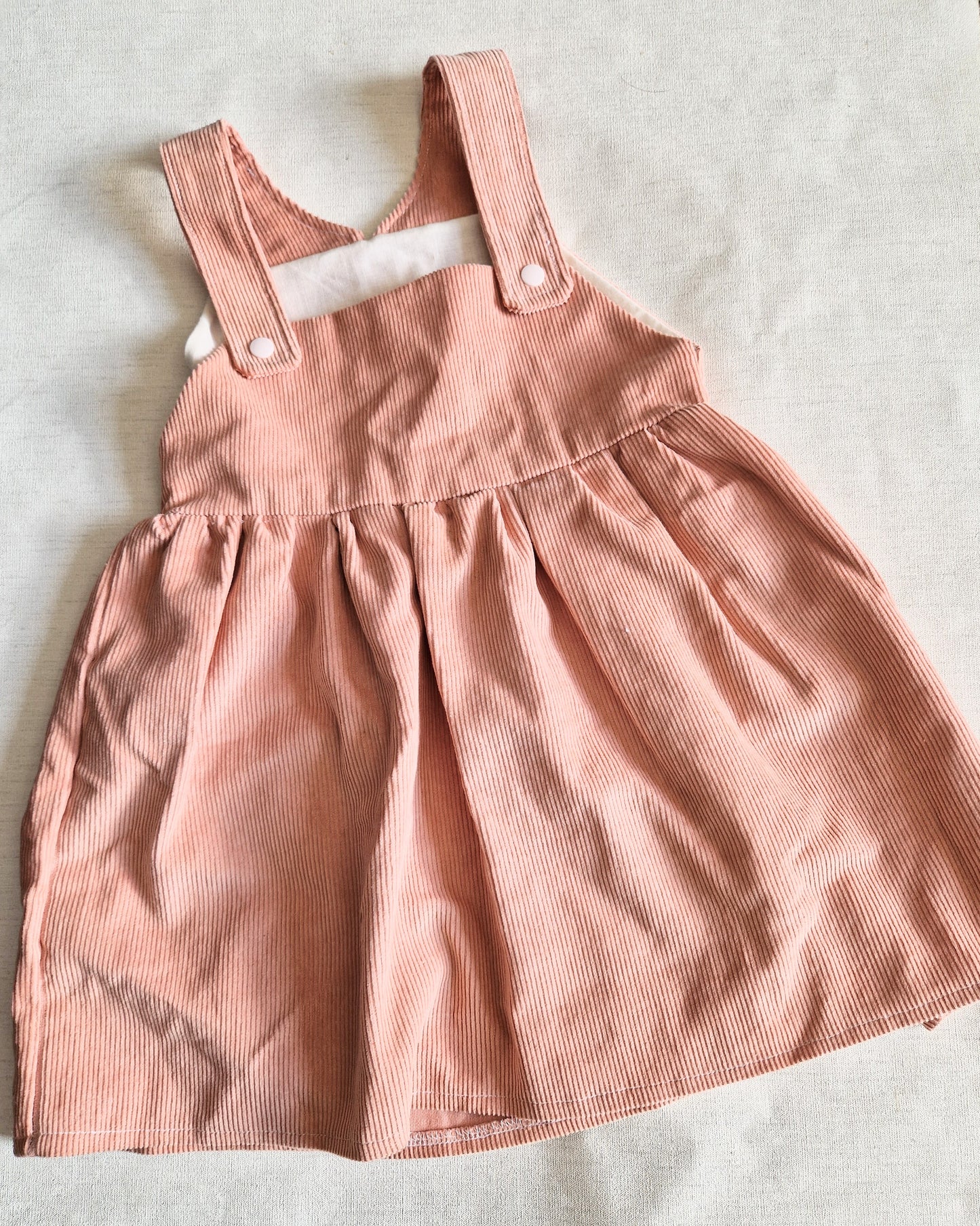 Rose corduroy dungaree dress 2-3 years