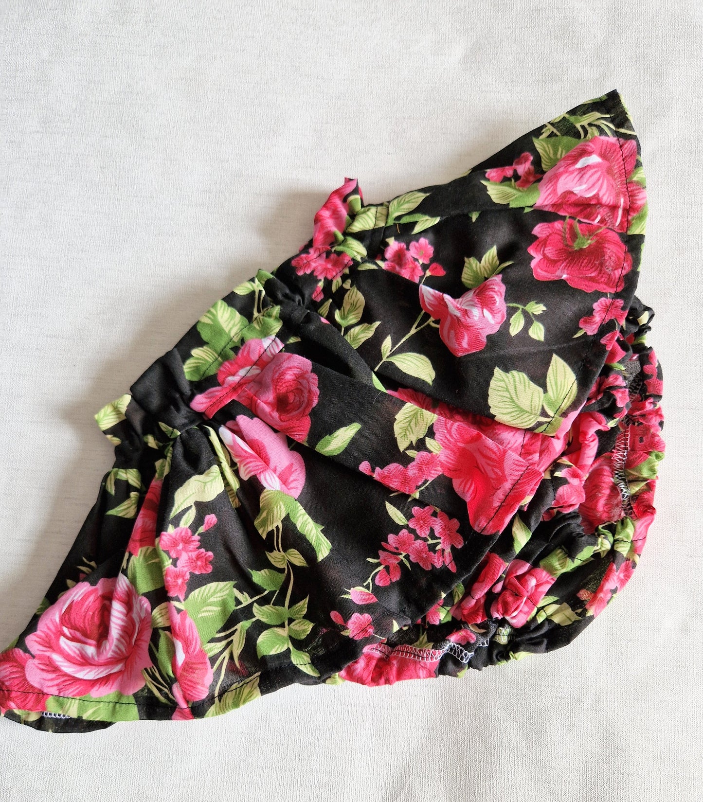 Black floral peplum bloomers 18-24 months