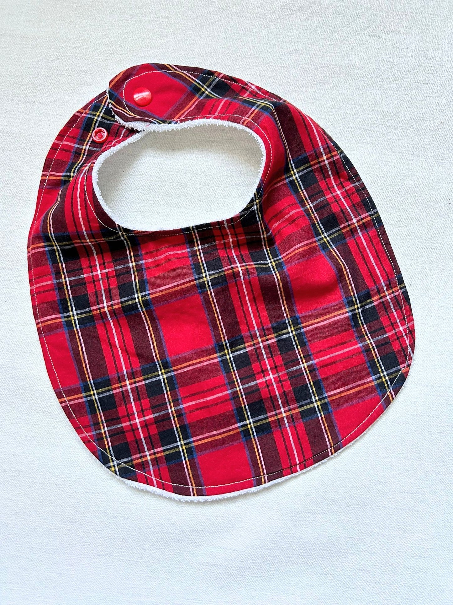 Red tartan Bib