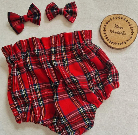 Red tartan bloomers