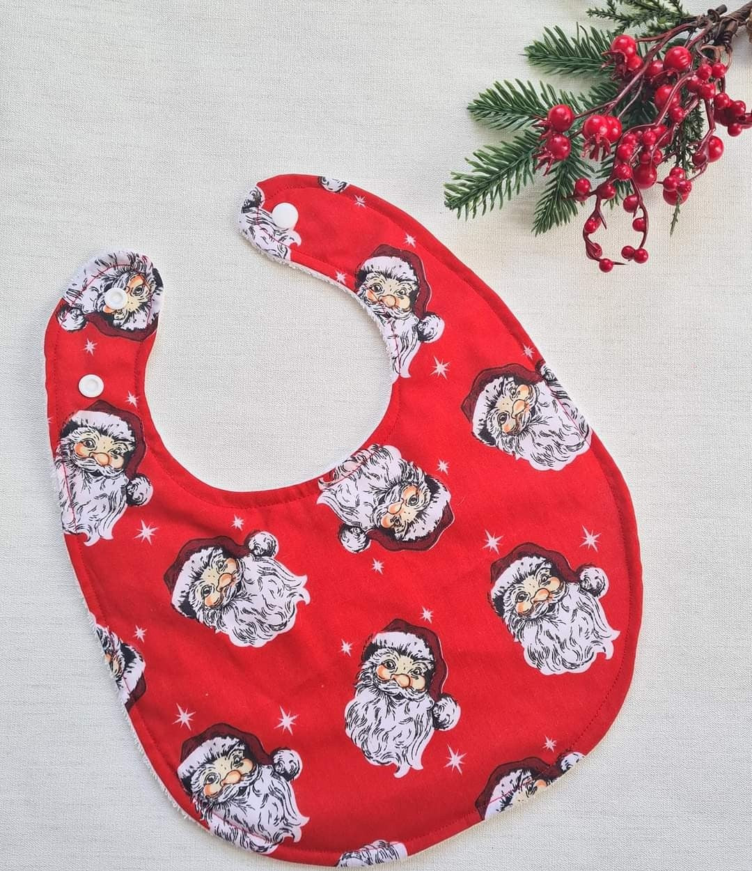 Red santa bib