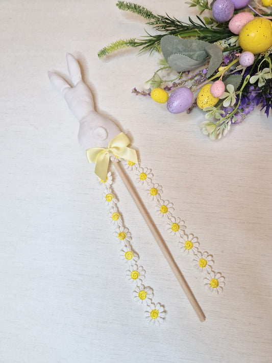 White easter bunny wand
