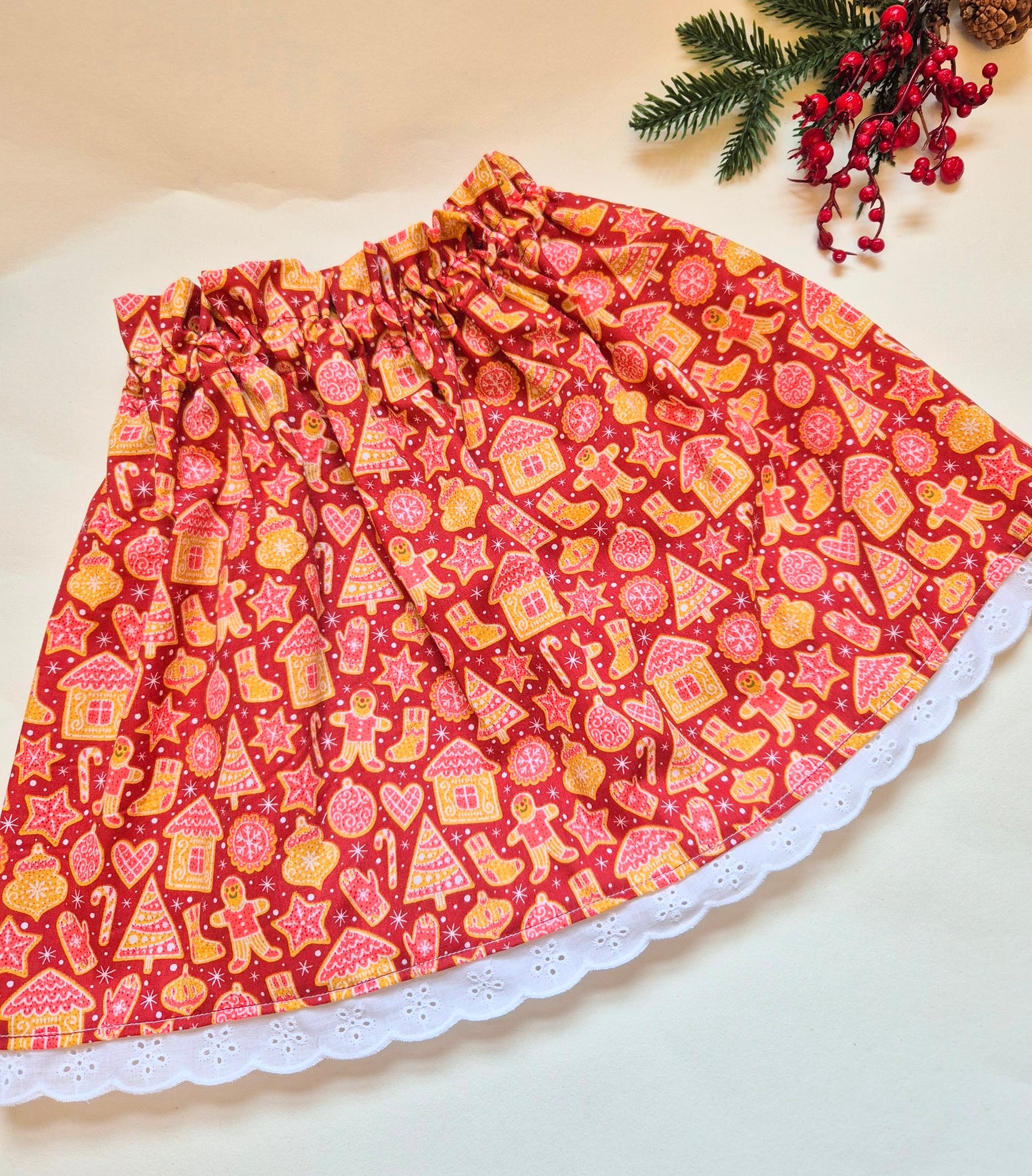 Red christmas skirt