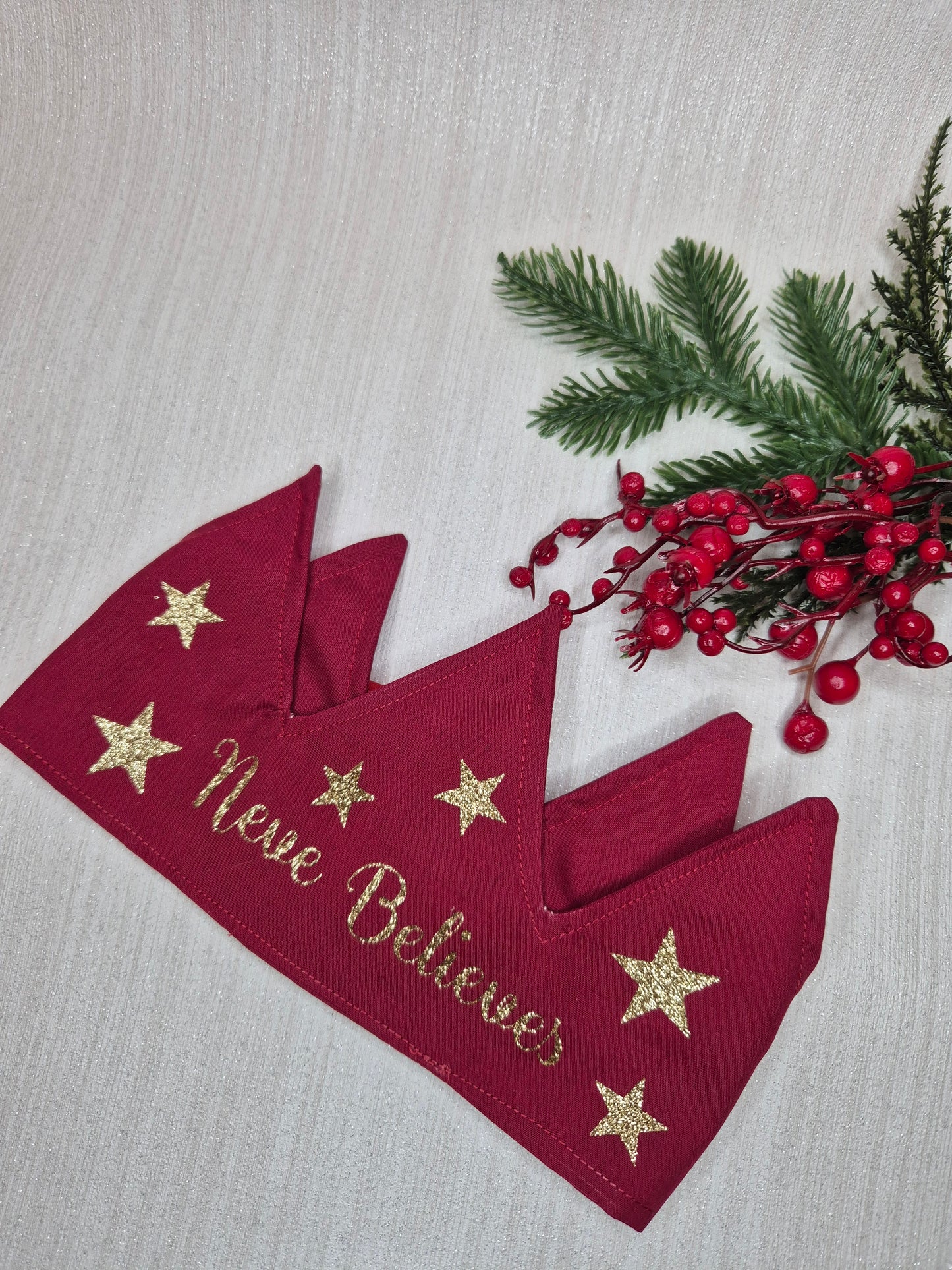 Burgundy Christmas crown