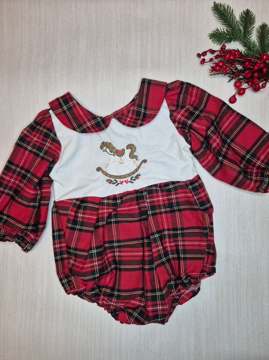 Christmas rocking horse ava romper