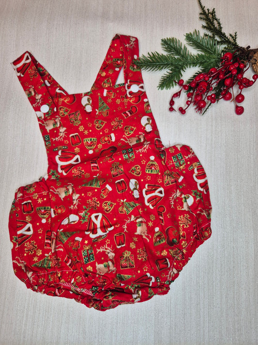 Red Christmas romper