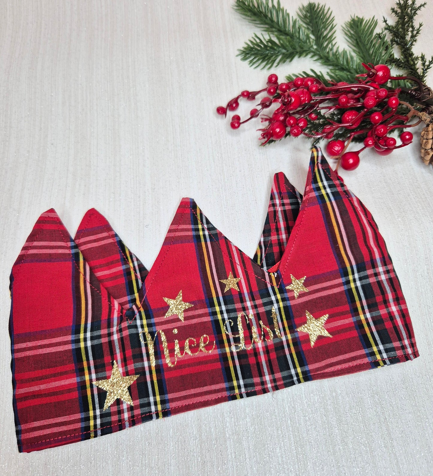 Red Tartan Christmas crown