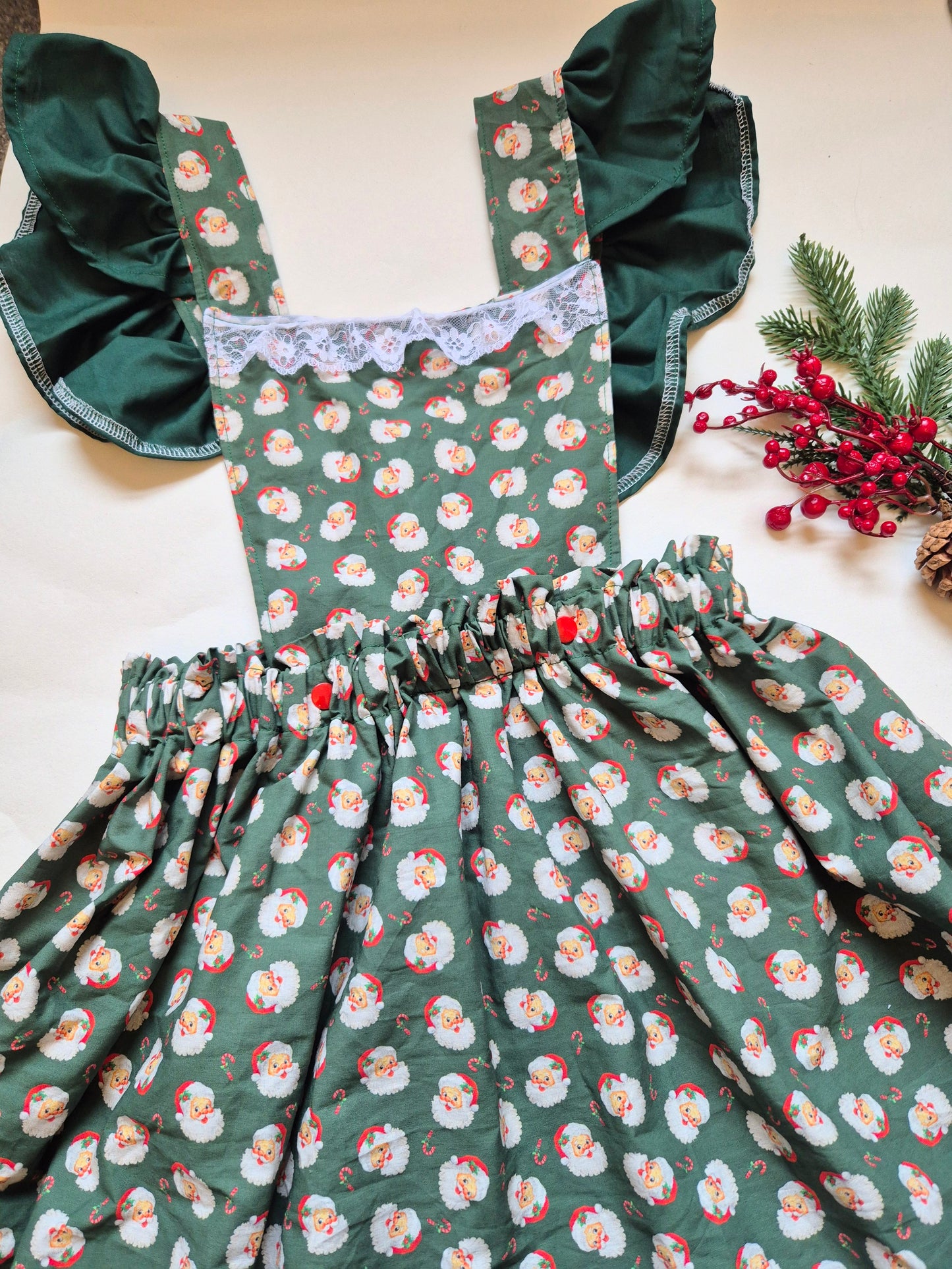 Green santa annie dress