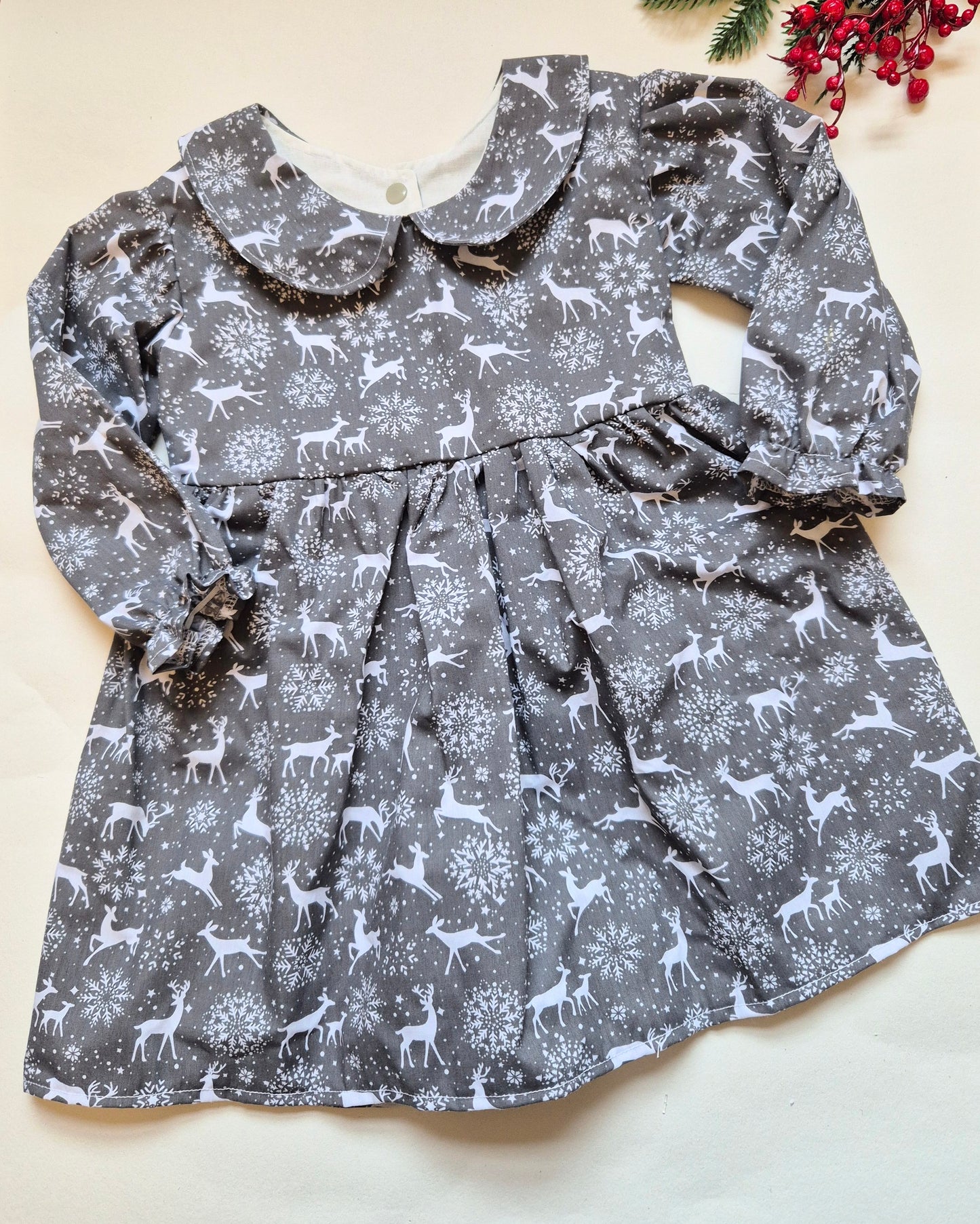 Grey snowflake Tilly dress