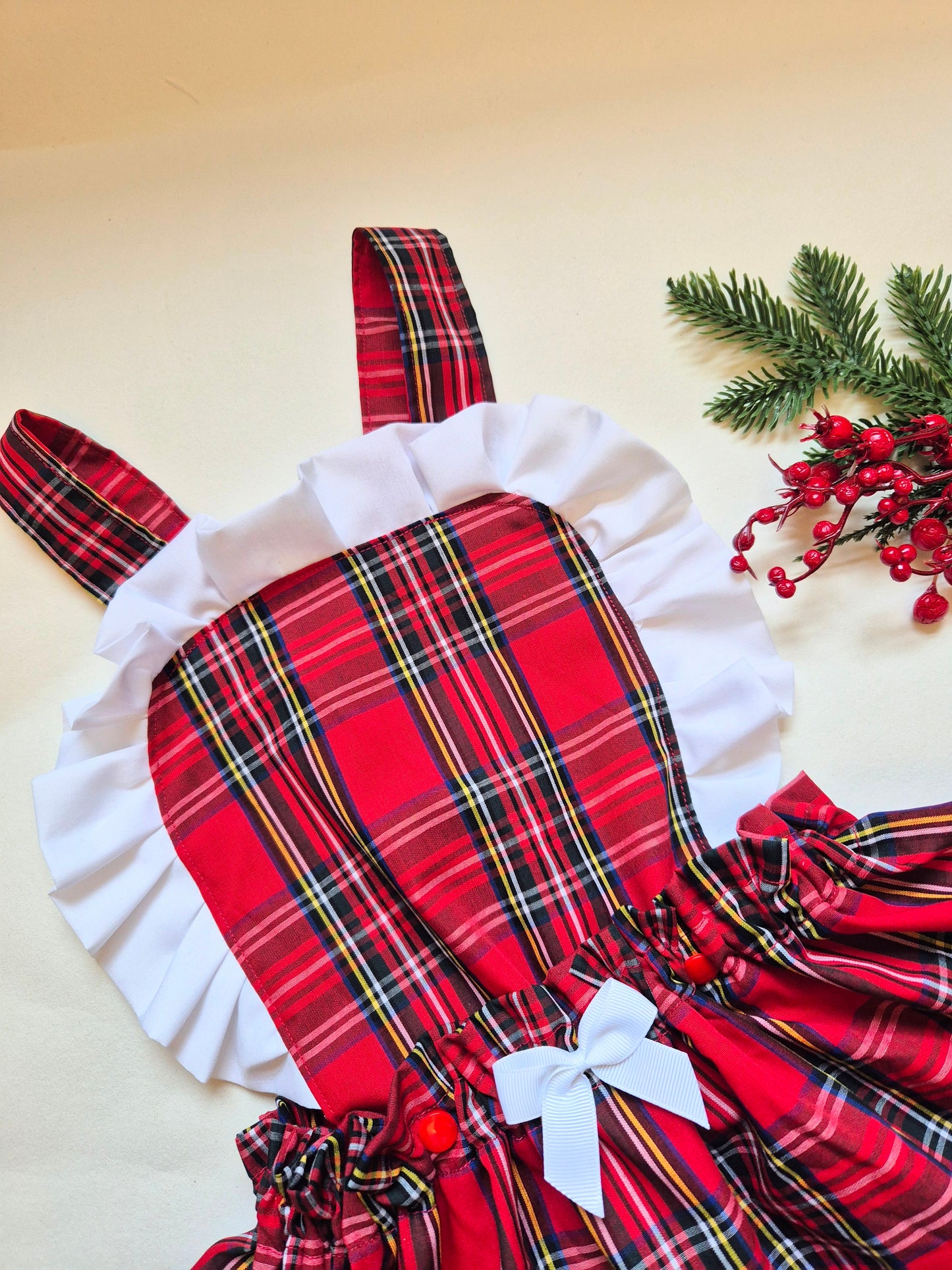 Red tartan annie dress