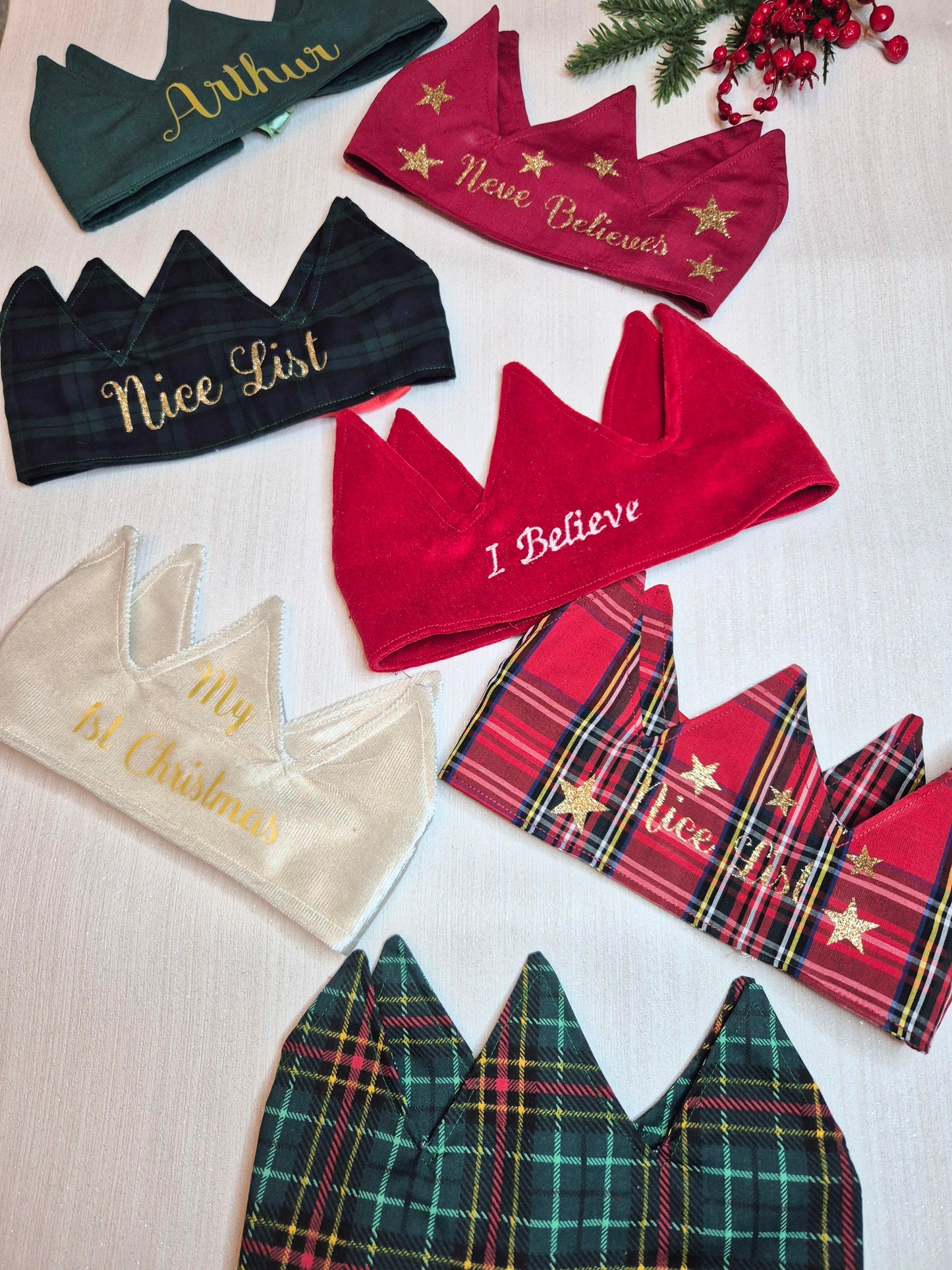 Red Tartan Christmas crown