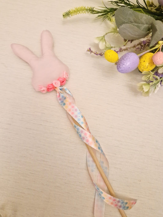 Pink bunny head wand