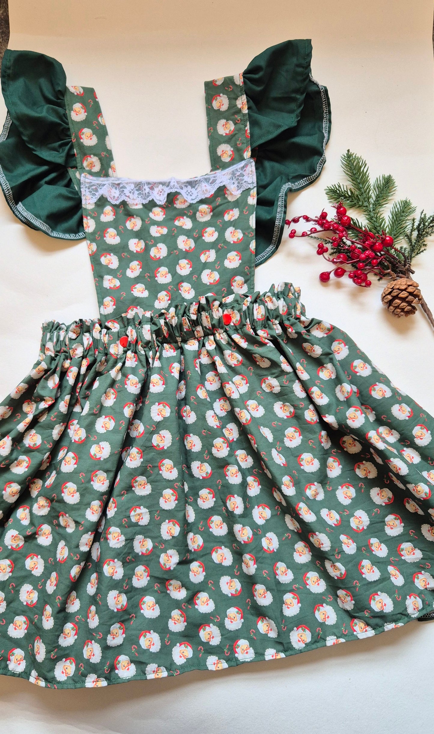 Green santa annie dress