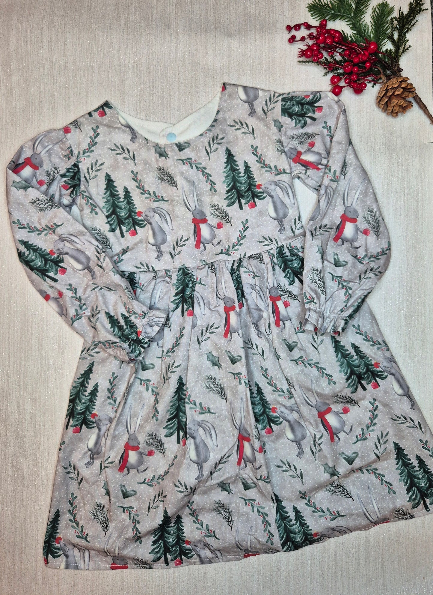 Christmas bunny Tilly dress