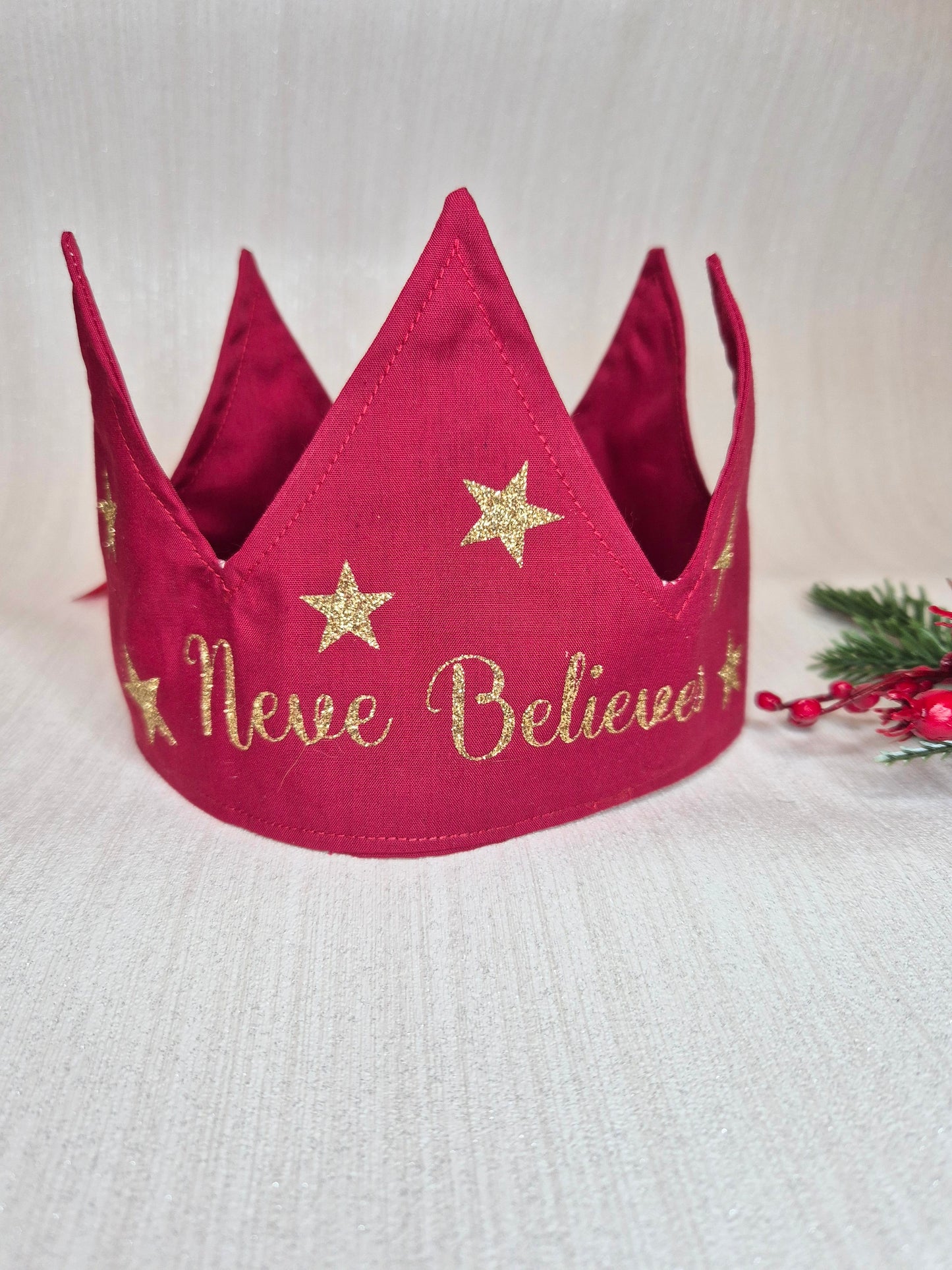 Burgundy Christmas crown