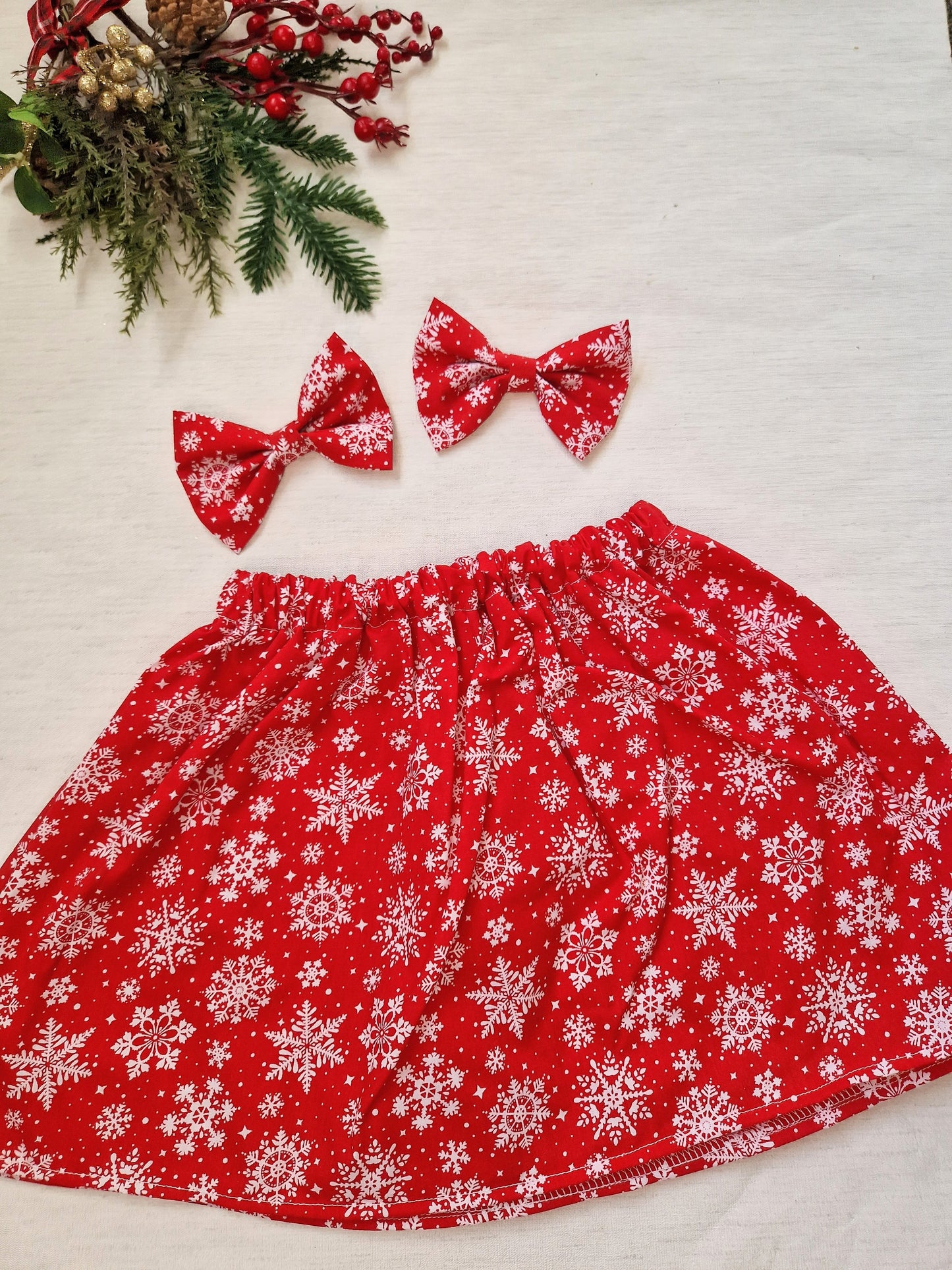 Red snowflake skirt