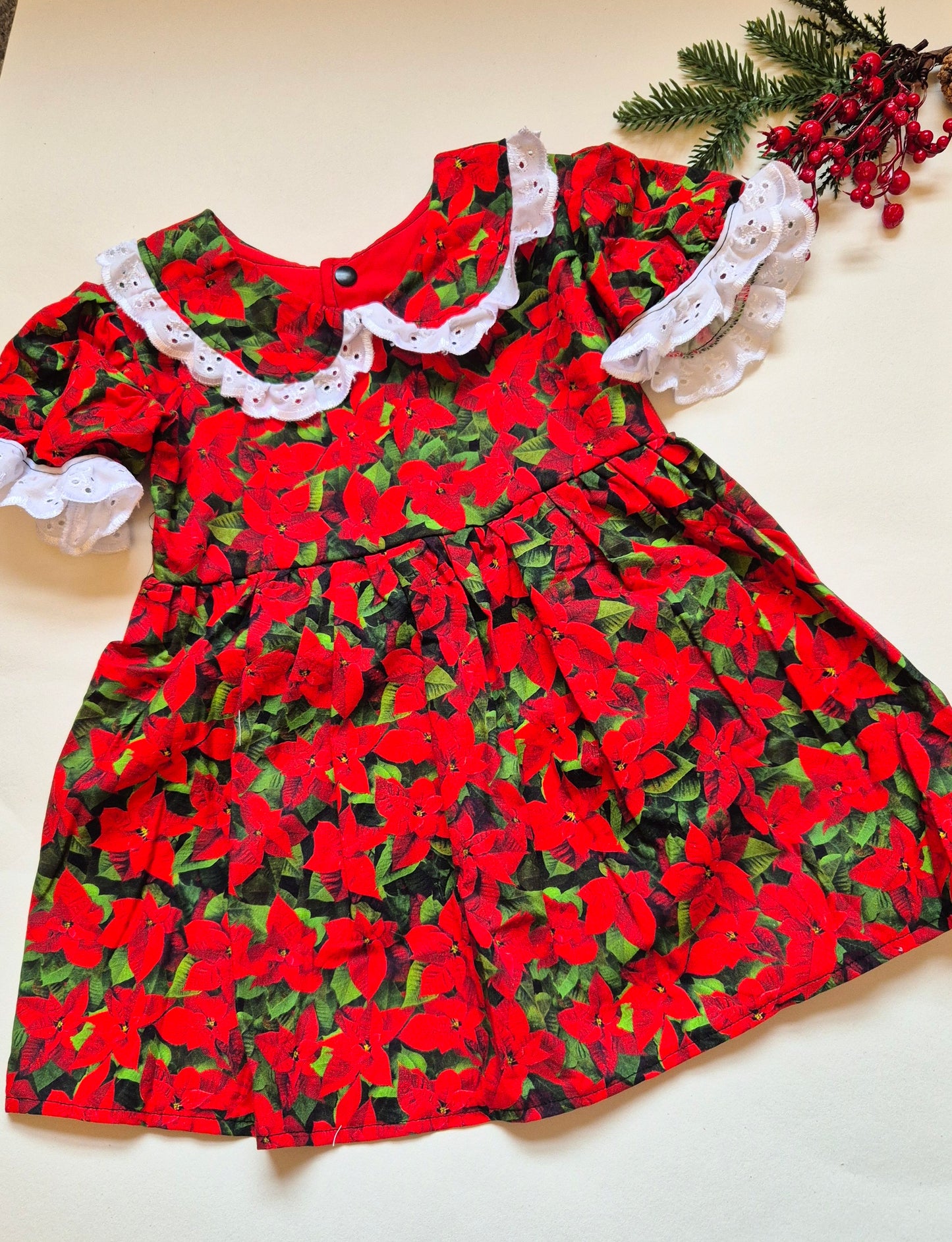 Christmas poinsetta Tilly dress