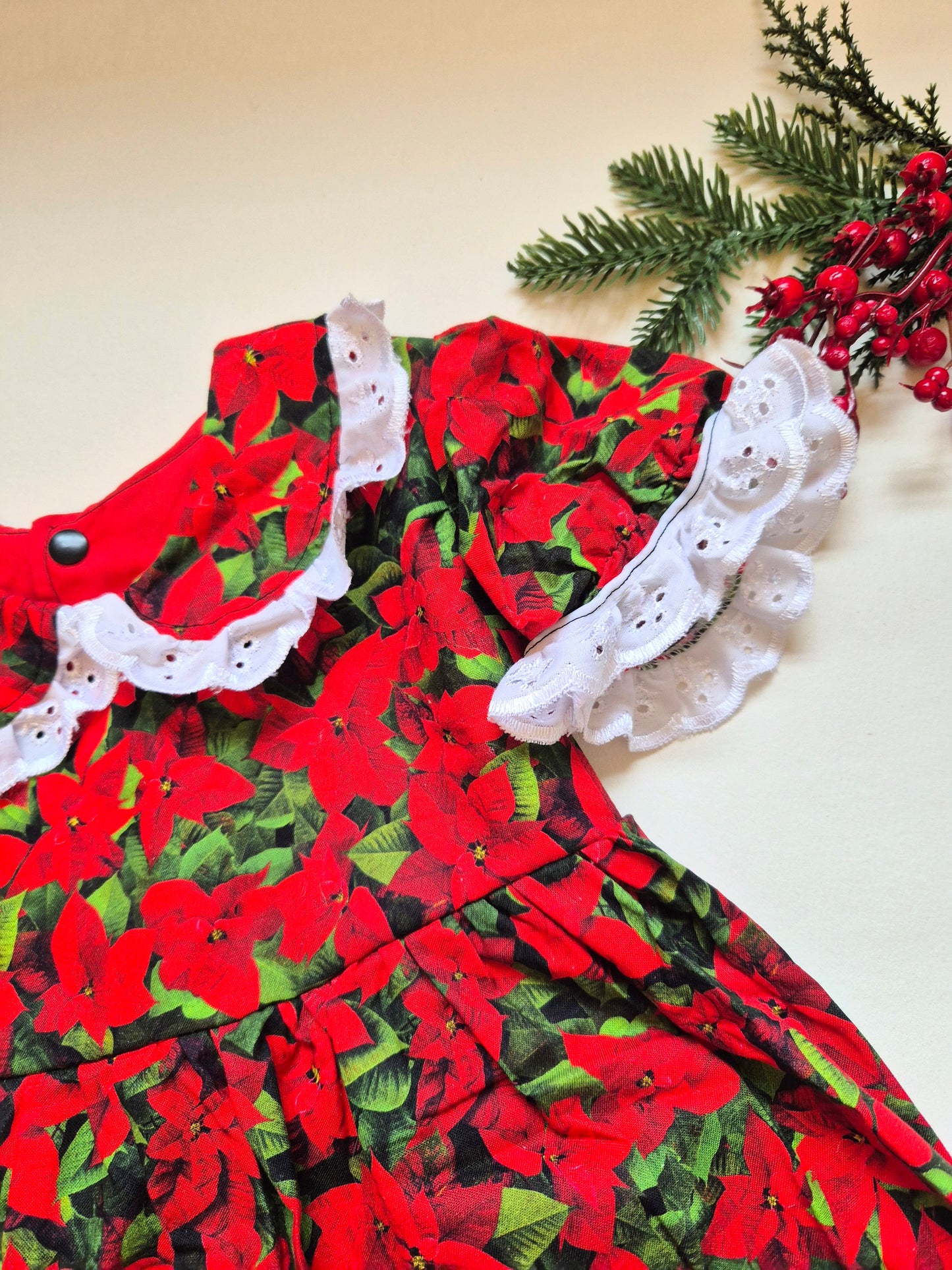 Christmas poinsetta Tilly dress