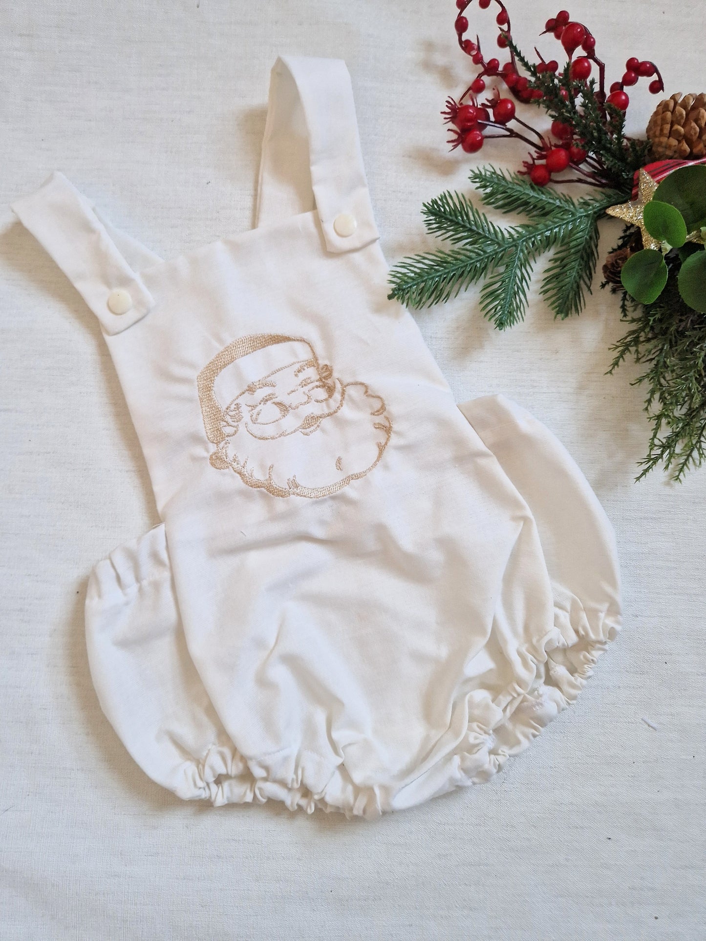 Beige santa romper