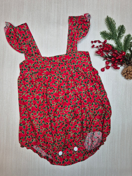 Red holly anabelle romper