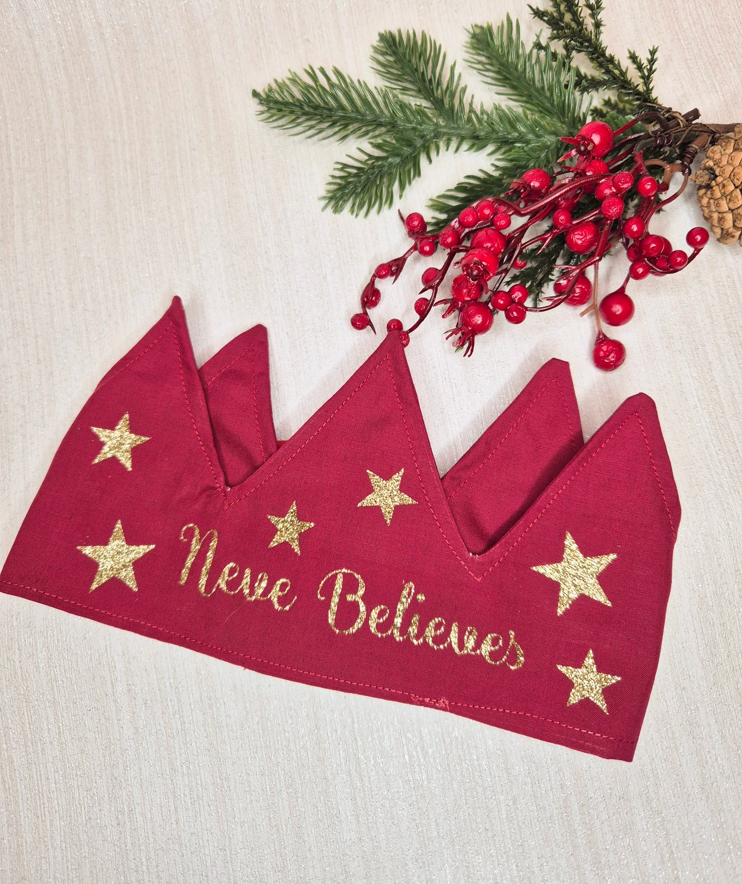 Burgundy Christmas crown