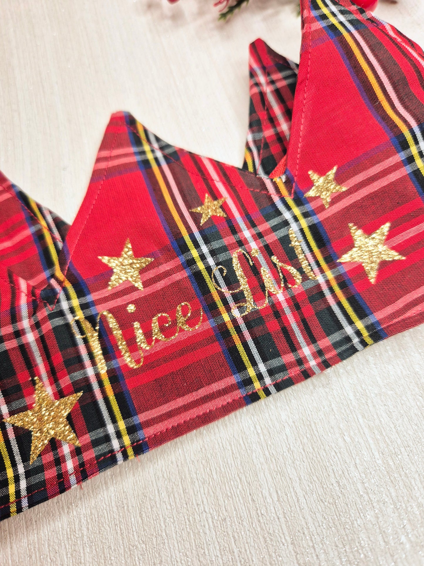 Red Tartan Christmas crown