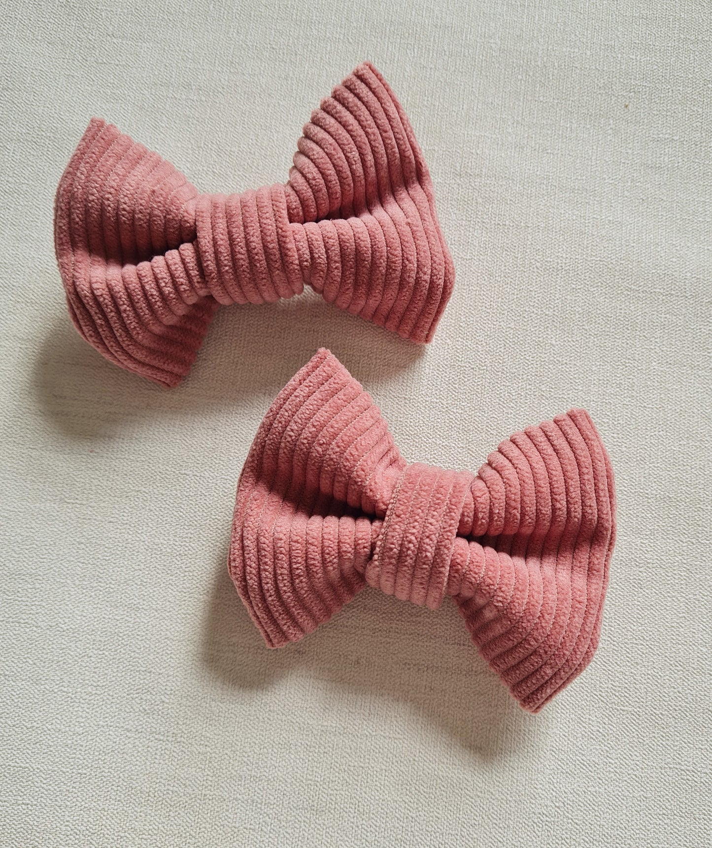 Rose corduroy bows