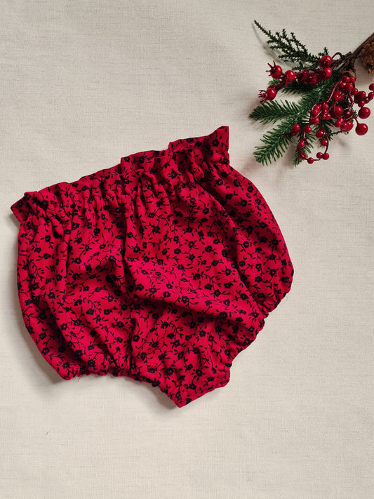 Red berry corduroy bloomers