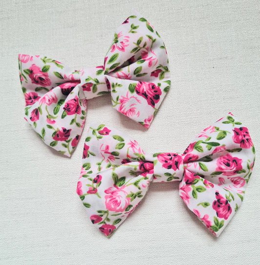 Pink floral bows