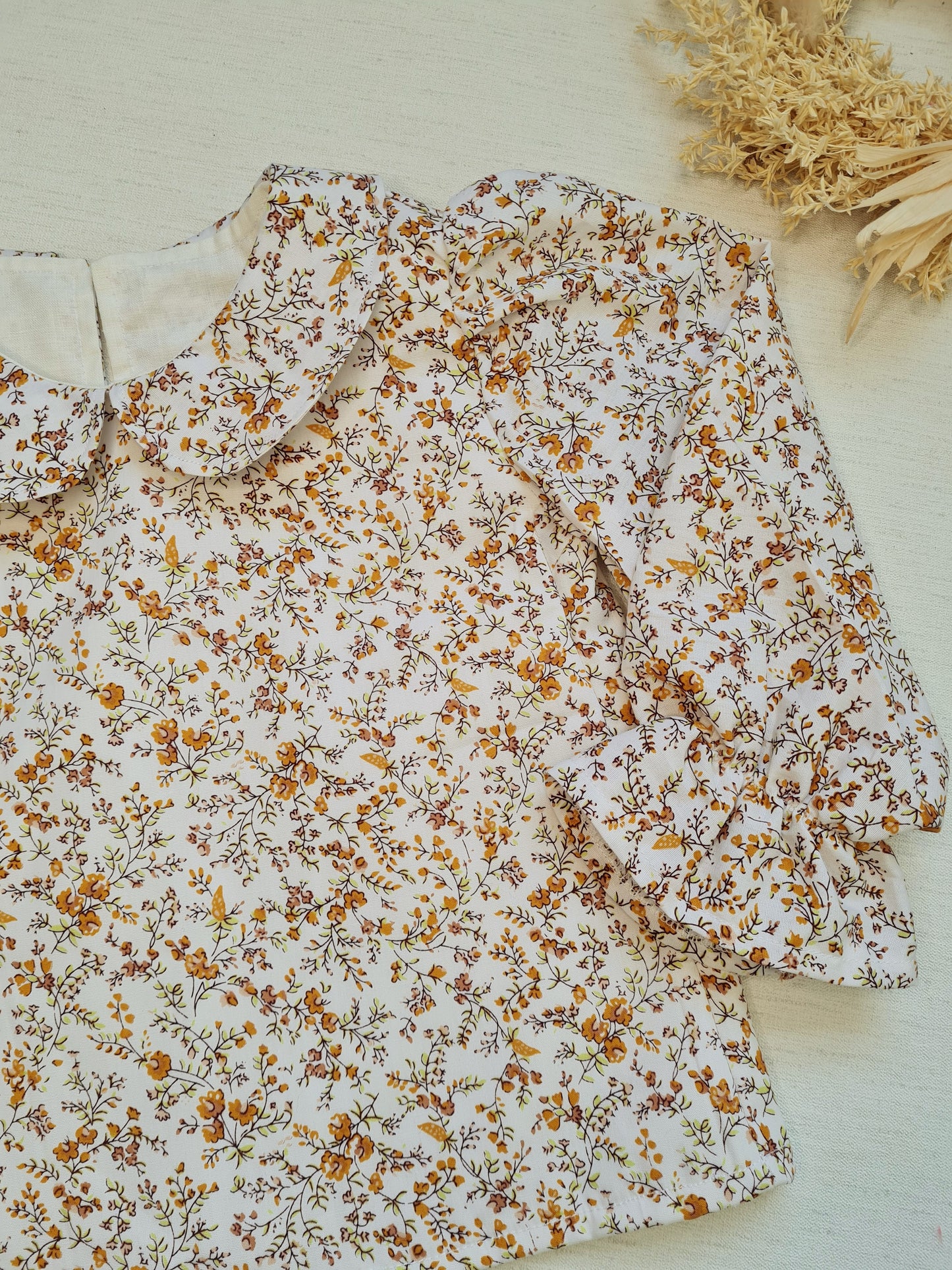 Lilly blouse - Ditsy brown