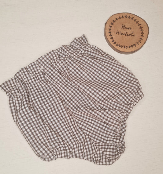 Brown gingham bloomers 12-18 months