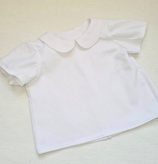 White linen Polly blouse