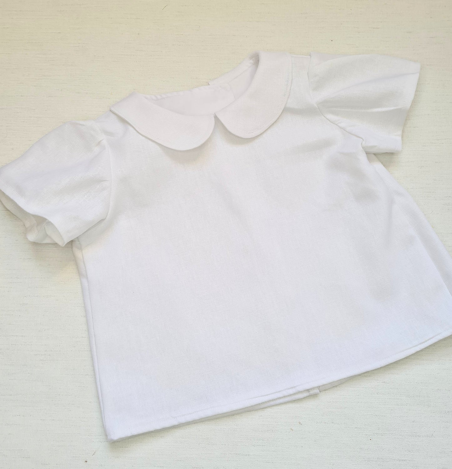 White linen Polly blouse