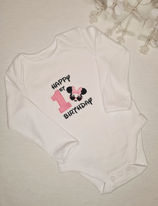 Minnie mouse personalised birthday vest