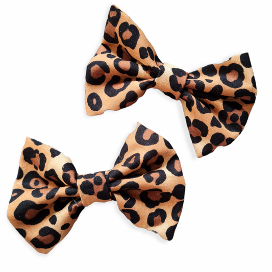 Leopard print bows