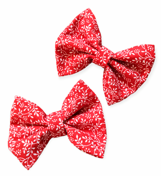 Red ditsy bows