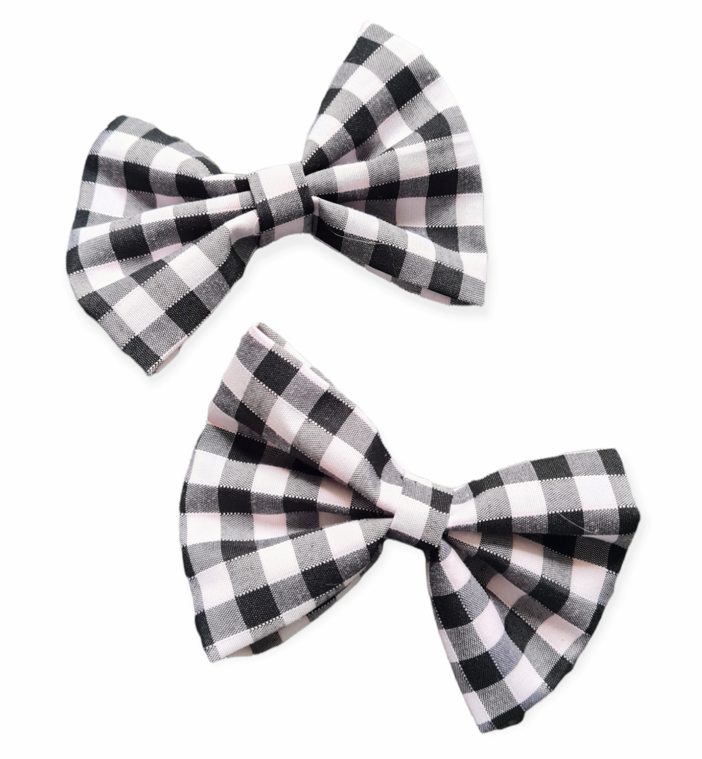 Black gingham bows