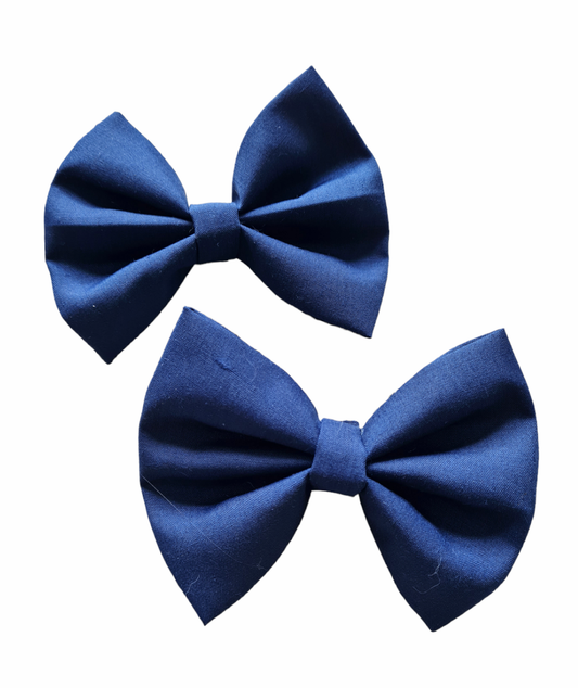 Navy cotton bows